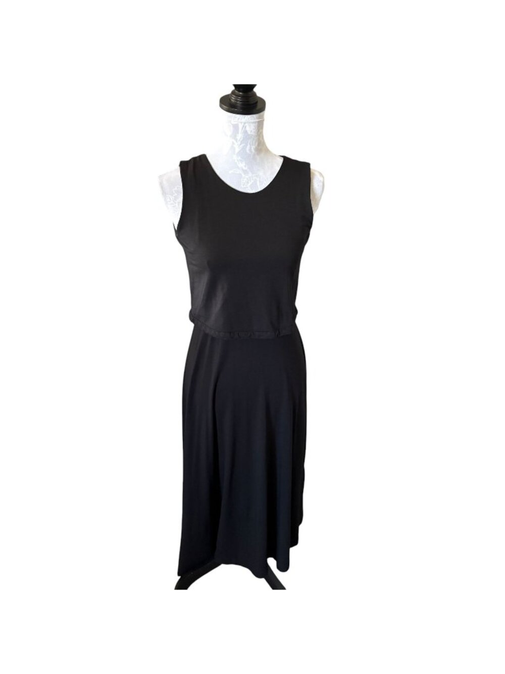 CUYANA Sleeveless Black Dress Long Womens Size Xsmall Stretchy